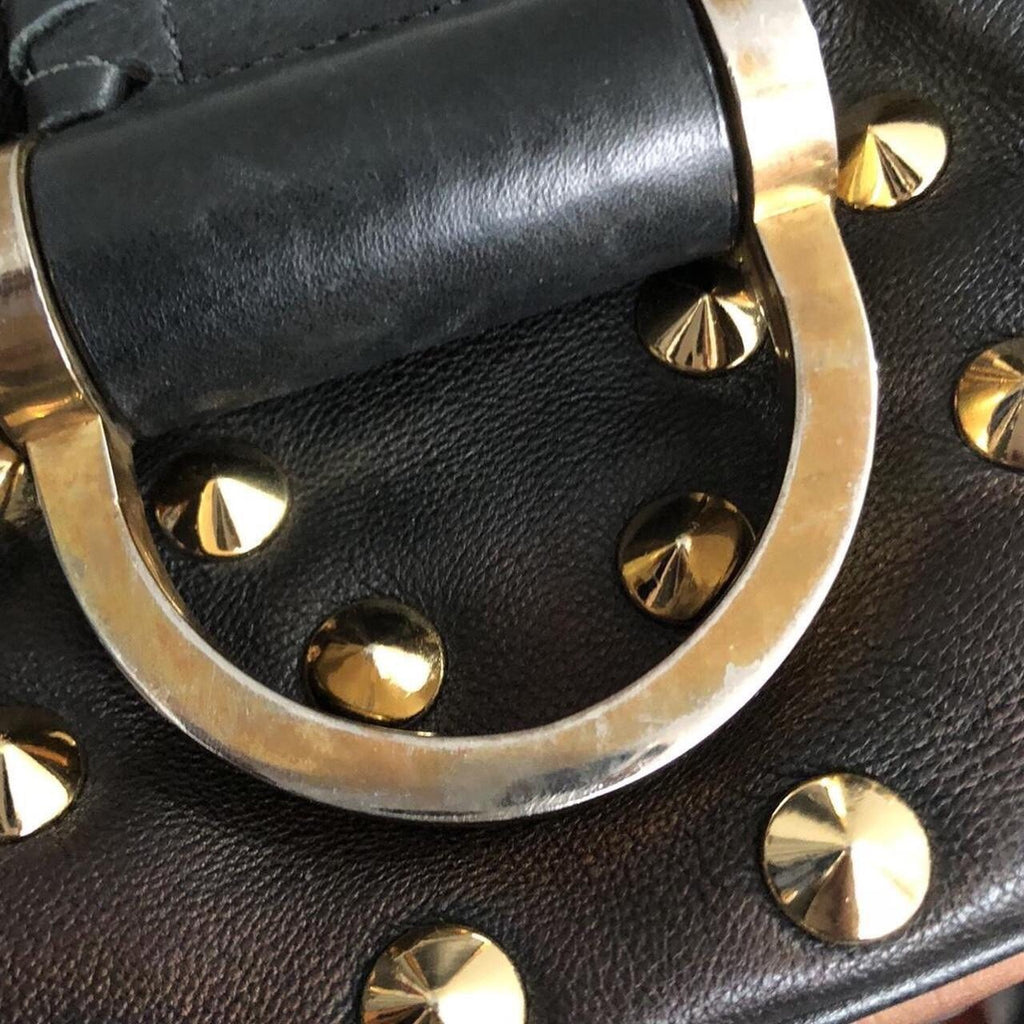 BE&D Metallic Leather Fold Over Clutch