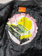 VTG Yohji Yamamoto Style Streetwear Racing Cropped Leather Jacket Fishbone