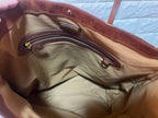 Polo Ralph Lauren Vintage Big Pony Embossed Leather Tote Bag Brown Large