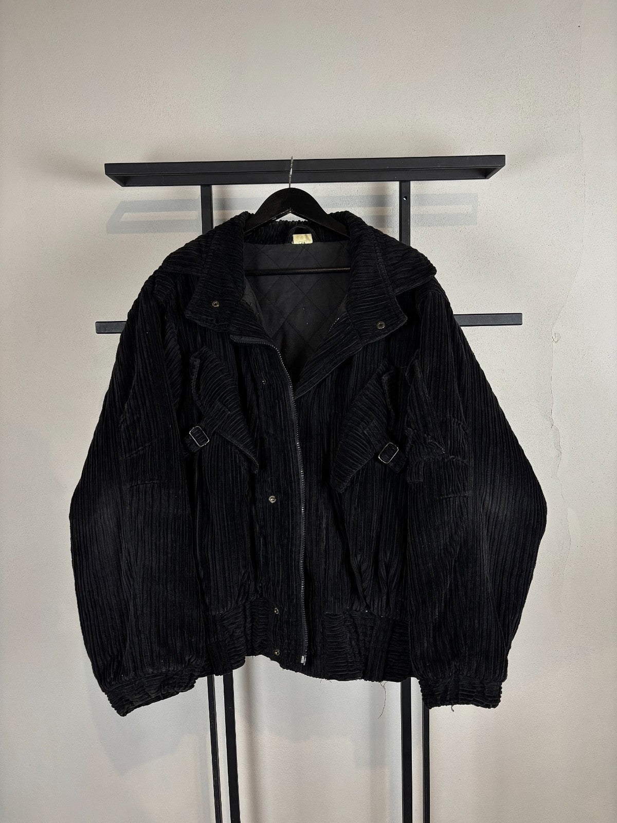 VTG RARE ISSEY MIYAKE TYPE JAPANESE JUNYA BONDAGE CORDUROYBOMBER JACKET BOXY FIT