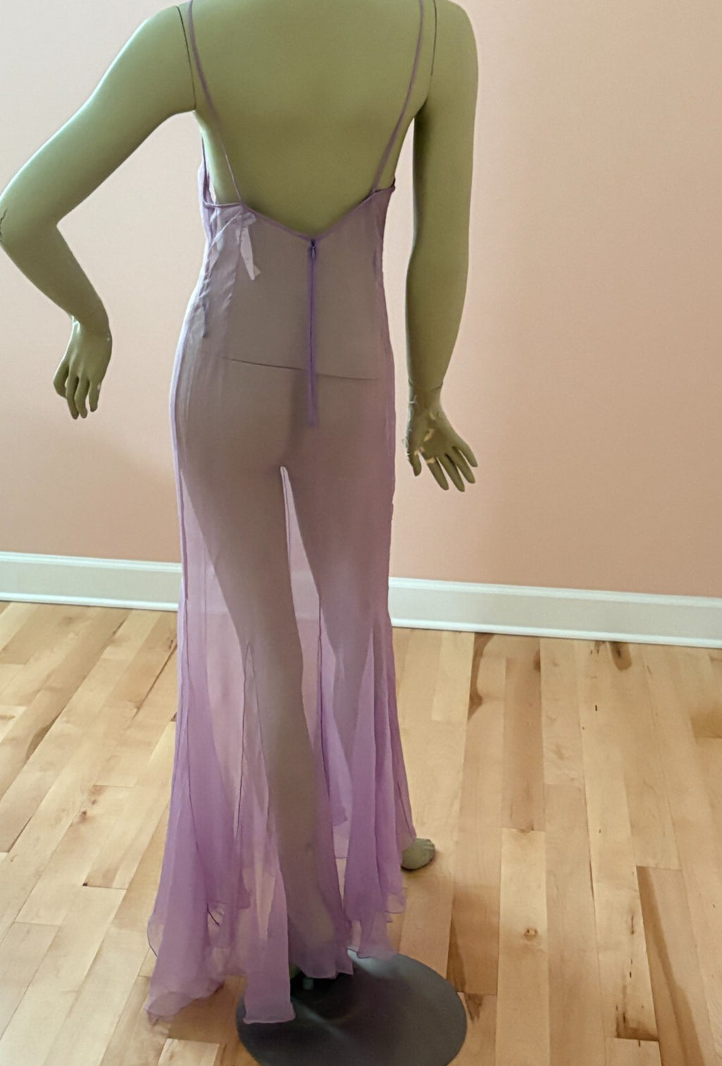 Dolce & Gabbana Silk Chiffon Cocktail Dress in Lilac Size 6