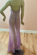 Dolce & Gabbana Silk Chiffon Cocktail Dress in Lilac Size 6