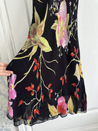 René Derhy Y2K Floral Spider Back Midi Dress