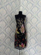 René Derhy Y2K Floral Spider Back Midi Dress