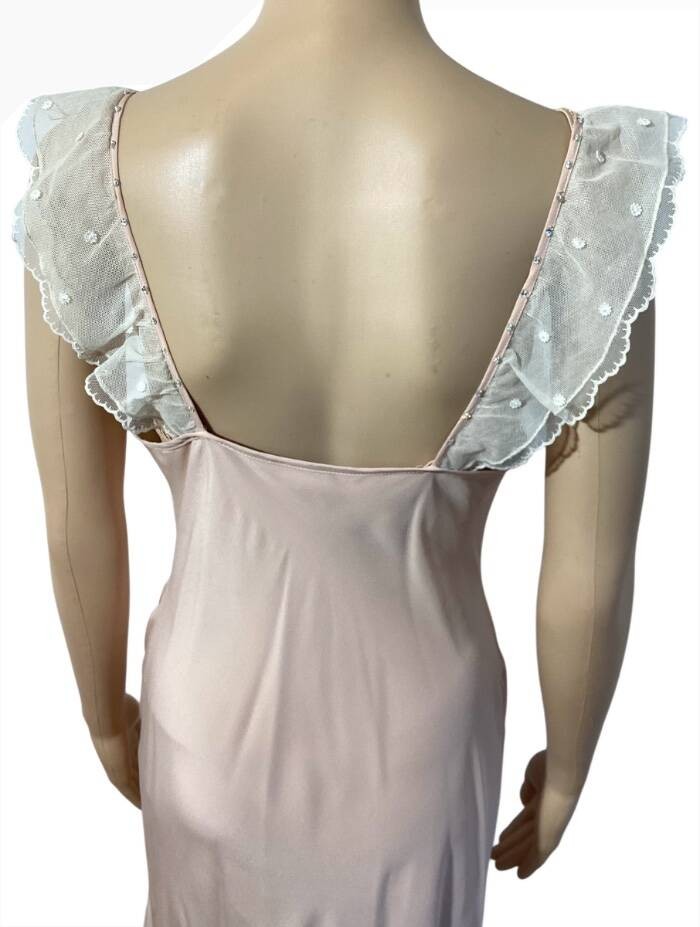 BLUMARINE S/S 2004 EMBELLISHED LACE TRIM DRESS SZ 44