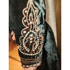 Double D Ranchwear Velvet Studded Skirt Set Black Brown XS/S