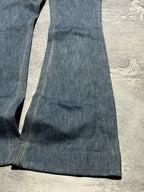 Vintage Dolce & Gabbana Blue Flare Jeans Y2K Denim Bell Bottoms Made Italy Sz 40