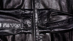 90's Vintage MARSHALL FIELD'S Black Leather Button Up Shirt LARGE *RUNS SMALL