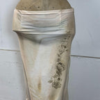 Tattoo Print Trompe L'oeil Column Midi Skirt