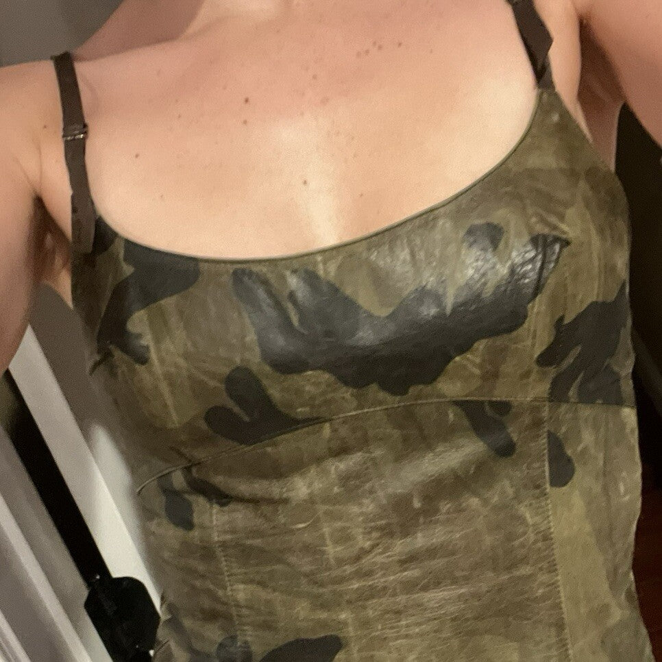 Plein Sud Genuine Leather Tank Top Size 38