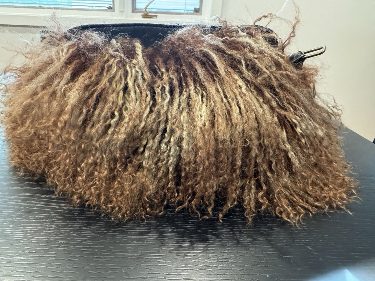 Mongolian Curly Sheepskin Shoulder Bag