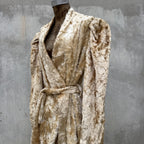 Vintage 1930s Fuzzy Plush Teddy Bear Dressing Gown Robe Coat Art Deco Dress