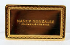NANCY GONZALEZ Metallic Silver & Gold Python Skin Long Clutch Bag