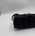 Coach Soft Tabby Shoulder Bag Denim Black 2-way C Hardware Used Authentic
