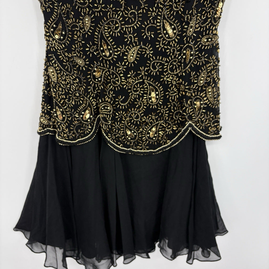 Vintage Niteline Beaded Halter Slip Dress