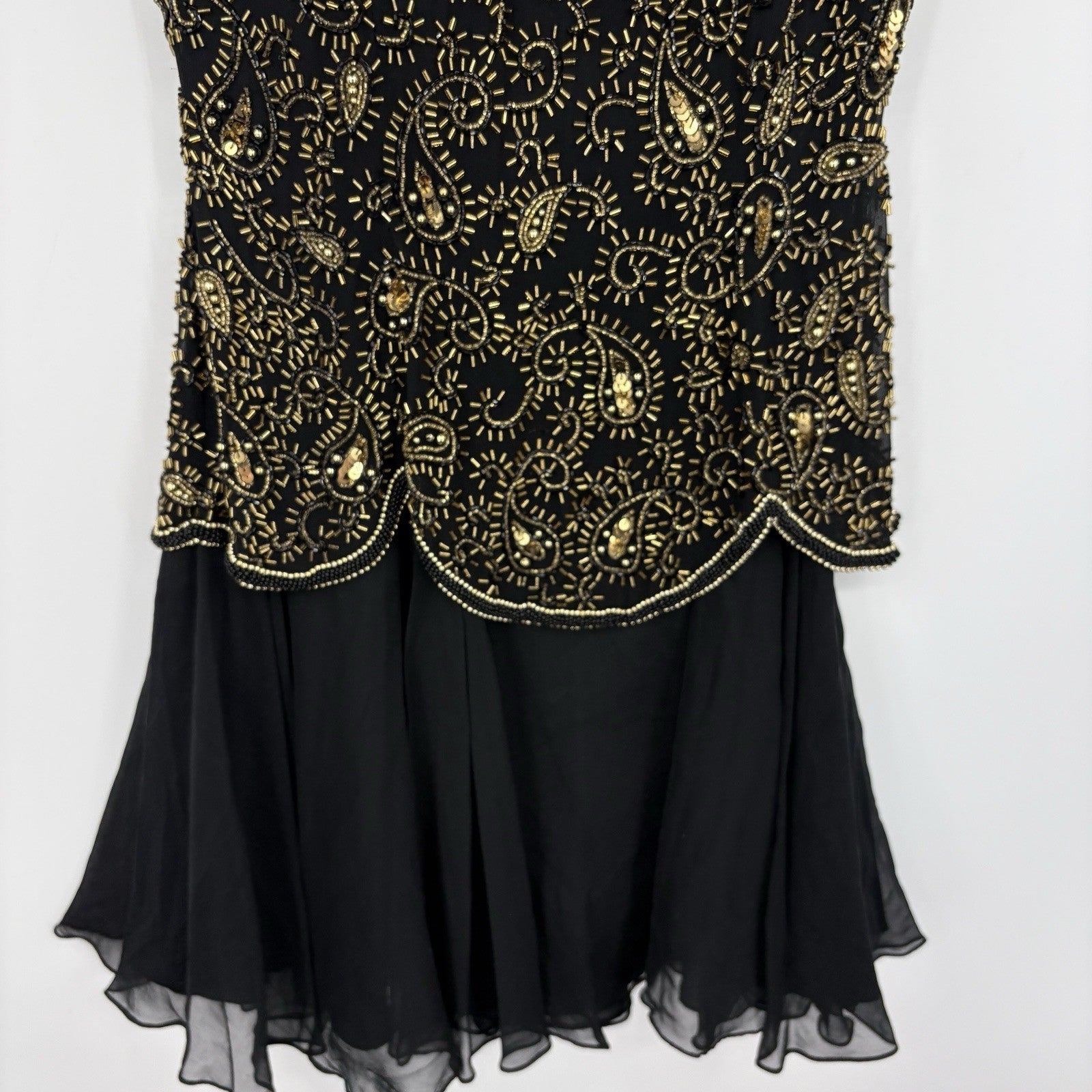 Vintage Niteline Beaded Halter Slip Dress