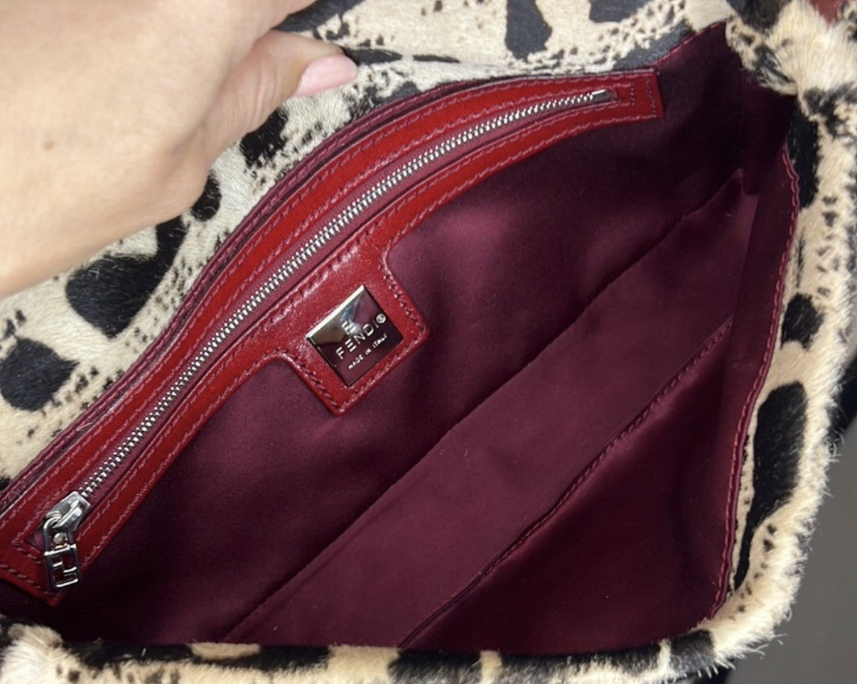 Vintage Pony hair Fendi Baguette Shoulder Bag
