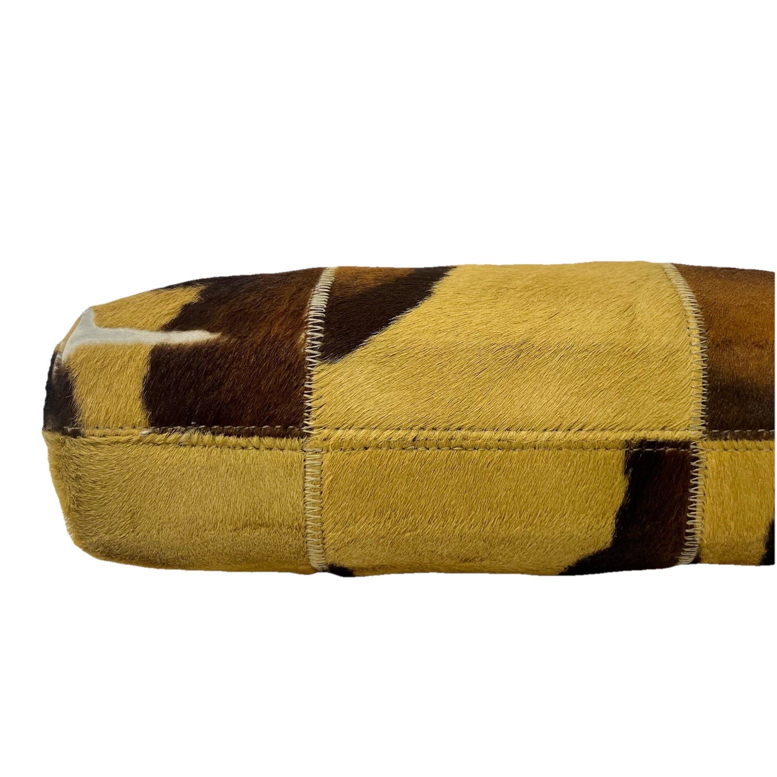 FRANCESCO BIASIA Vintage Animal Print Patchwork  Shoulder Bag