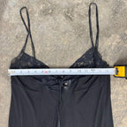 Vintage Y2K Black Dolce & Gabbana Lace-Trim Slip Dress