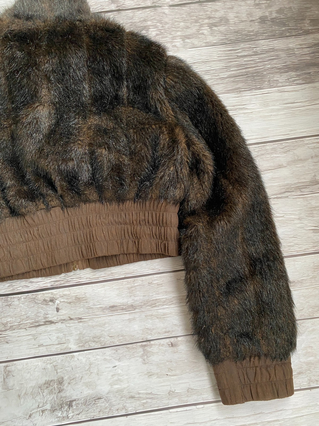 CROPPED 2000s JAPANESE ISSEY MIYAKE STYLE RARE LUXURY FAUX FUR  JACKET