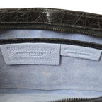 Nancy Gonzalez Black Slim Envelope Clutch Pouch Evening Bag Tassel Zip Crocodile
