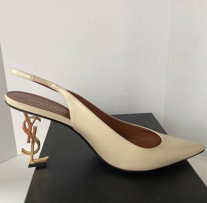 SAINT LAURENT YSL OPYUM SLINGBACK 85 PUMPS SZ 41