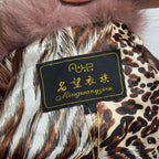 Vintage Y2K Pastel Pink Purple Rabbit & Fox Fur Y2K Jacket Coat