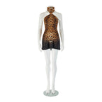 RARE! Roberto Cavalli S/S 2002 Silk Leopard Print Halter-neck Dress
