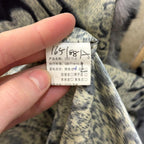 Vintage Y2K Stenciled Rabbit and Raccoon Fur Vest