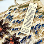VTG Beaded Purse Hawaii Tiki Hut Palm Tree Luau Hula Shoulder Bag New With Tags