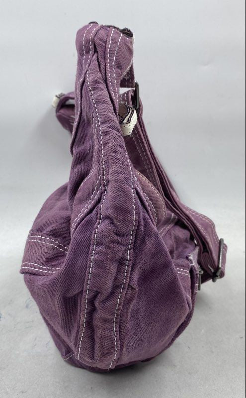 Diesel Purple Canvas Slouchy Hobo Shoulder Bag