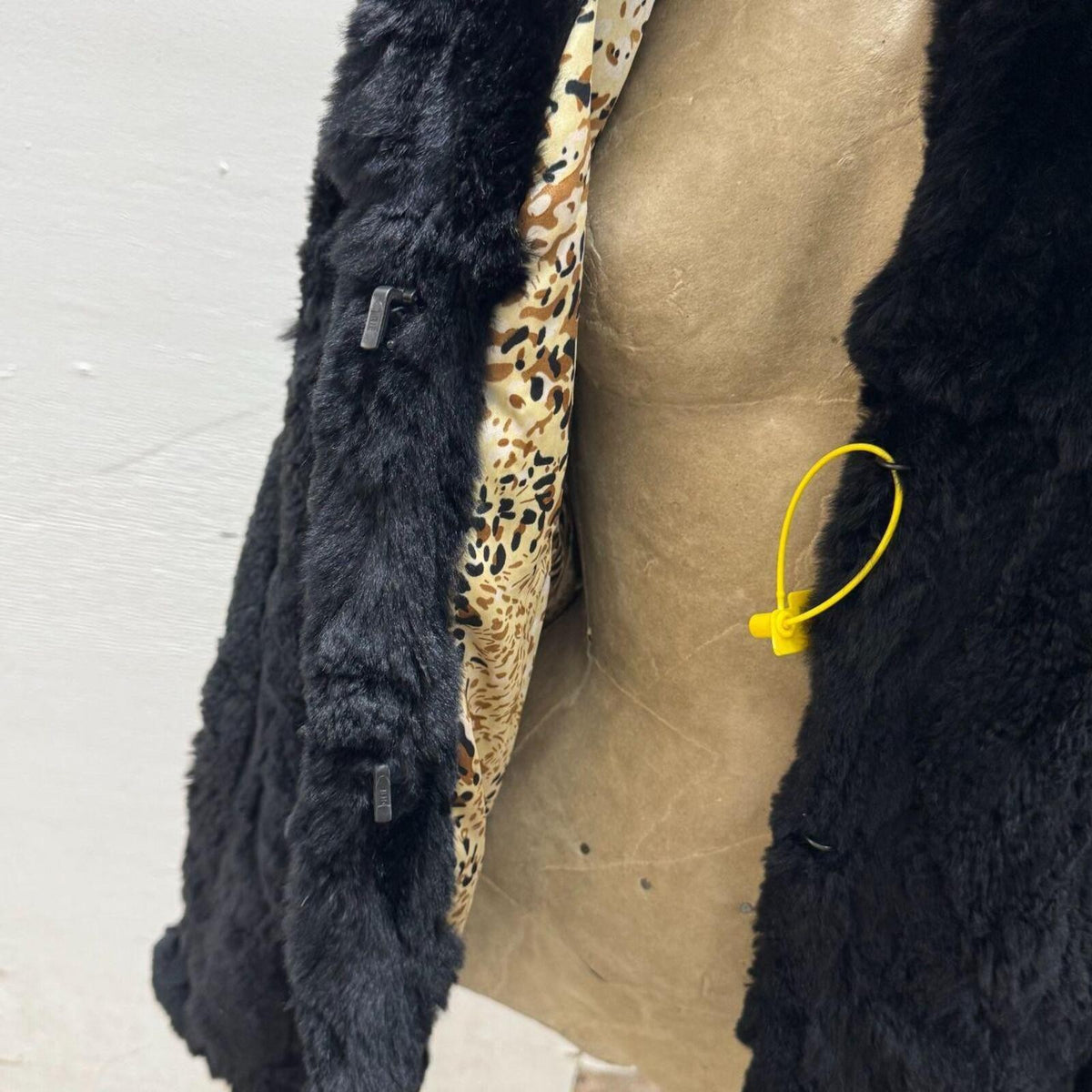 Vintage Black Rabbit and Fox Fur Jacket