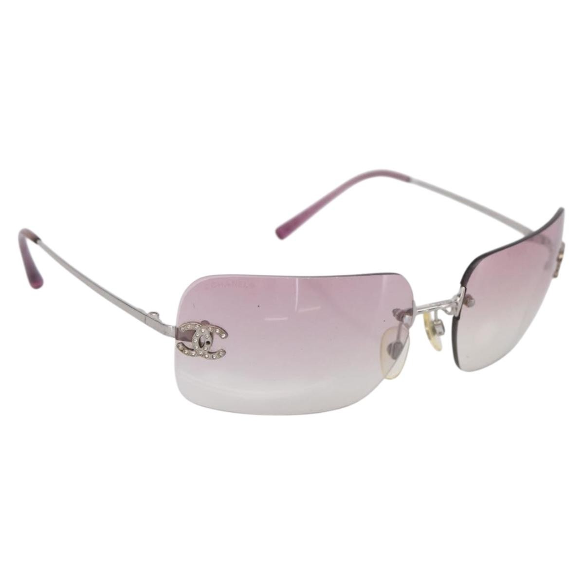 Chanel Silver Metal CC Sunglasses