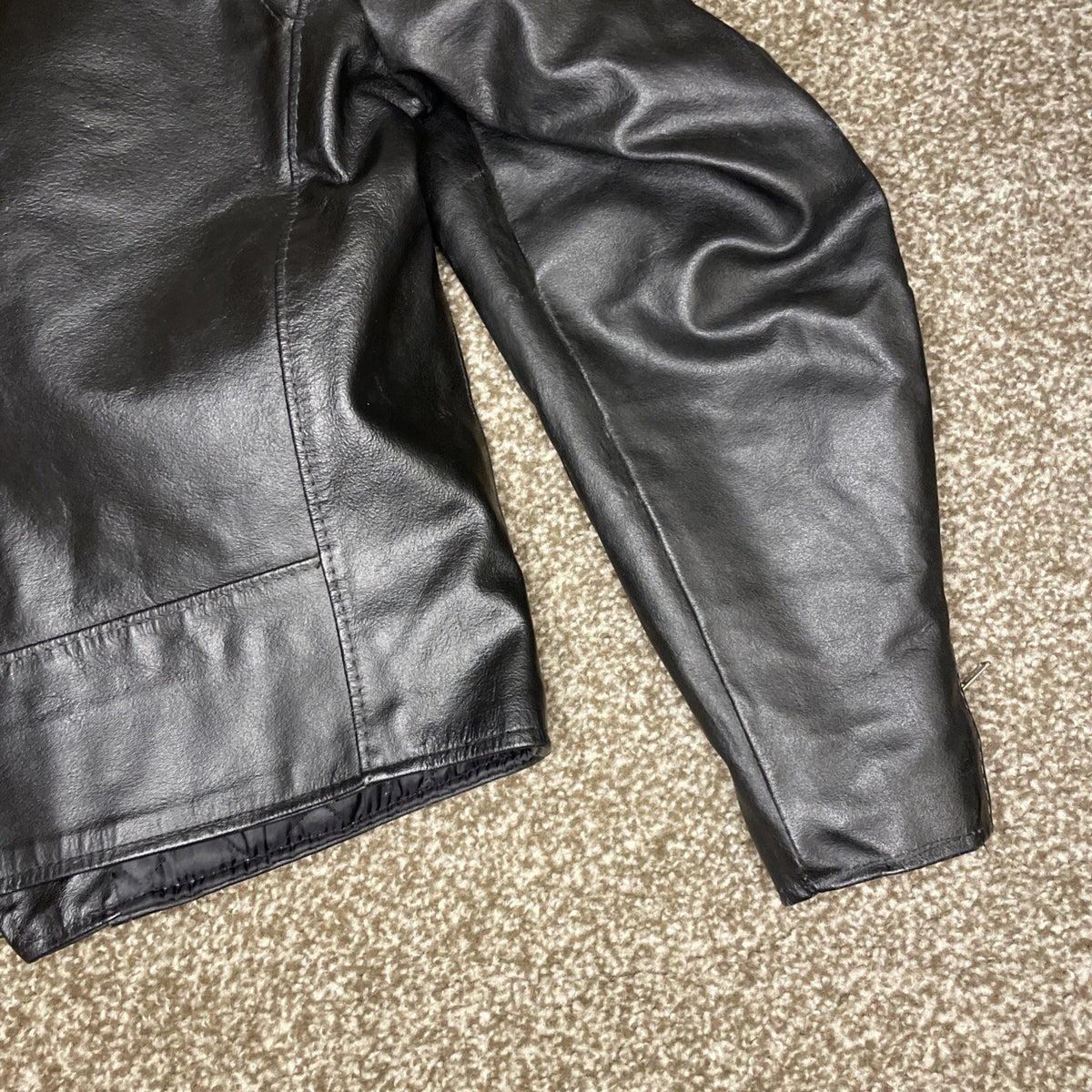 Excelled Leather Biker Moto Jacket, Black - Men's 40