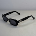 Gucci Oval Sunglasses, Black with Side G Logo