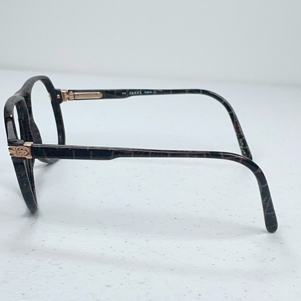 Gucci GG 1100 Aviator Sunglasses Frame, Brown & Gold