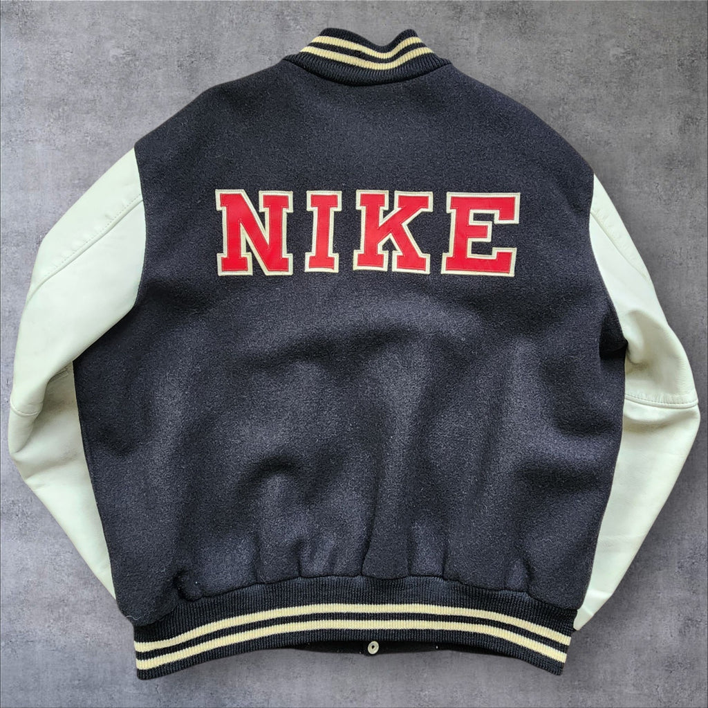Nike Varsity Wool and Leather Jacket