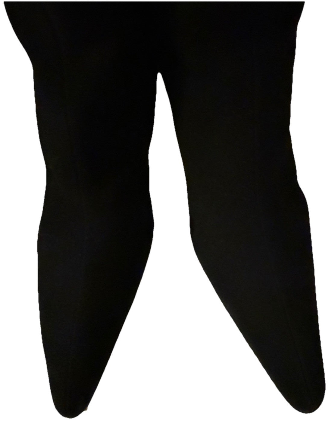 Manolo Blahnik Black Suede Knee-High Boots with Fringe Trim