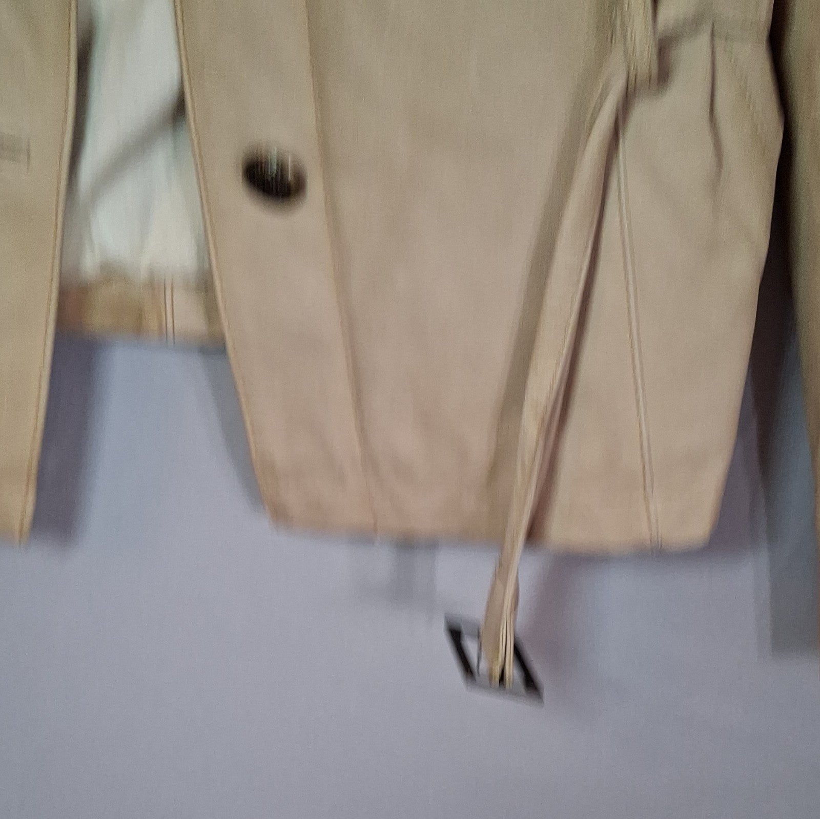 Wilsons Leather Maxima Beige Belted Short Leather Jacket
