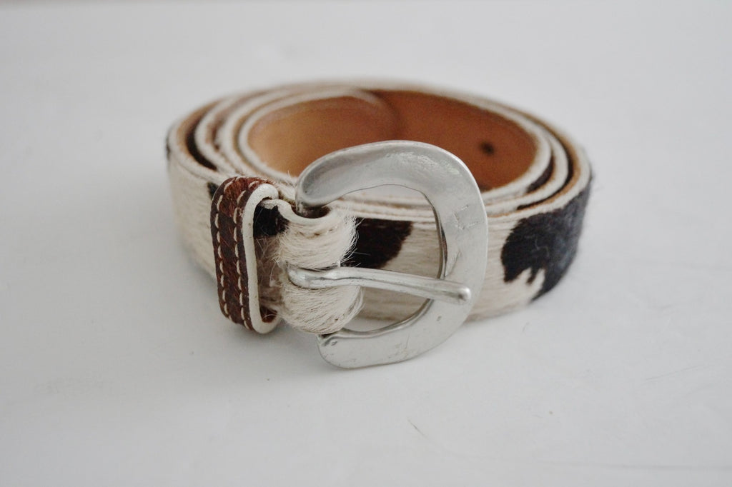 Vintage Gap Cow Hair Leather Belt, Made in USA