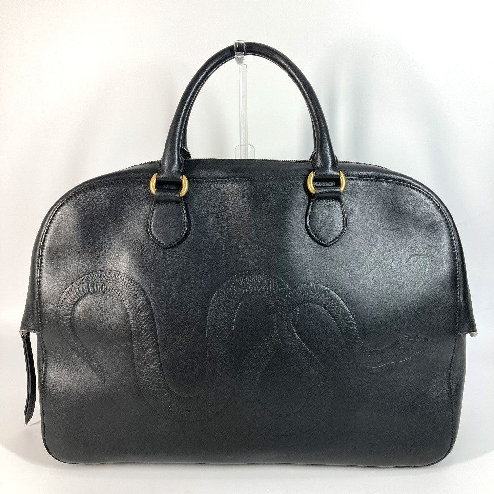 Gucci Black Leather Duffle Bag