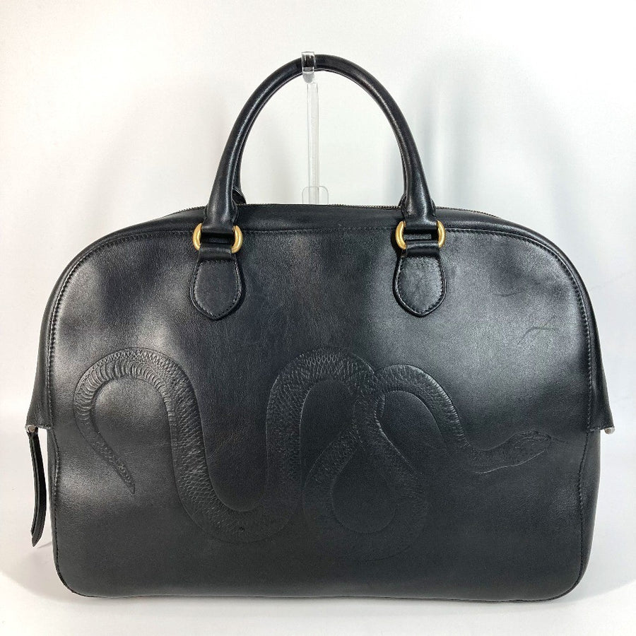 Gucci Black Leather Duffle Bag