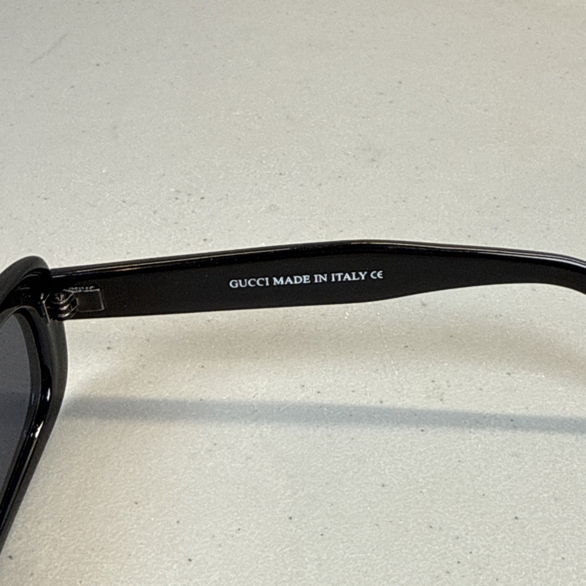 Gucci Oval Sunglasses, Black with Side G Logo