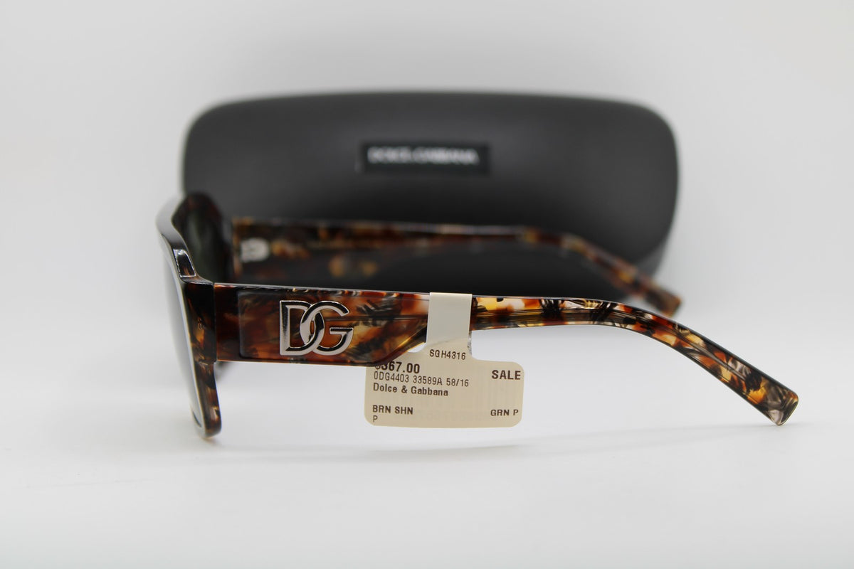 Dolce & Gabbana DG 4403 Black Brown Marble Sunglasses