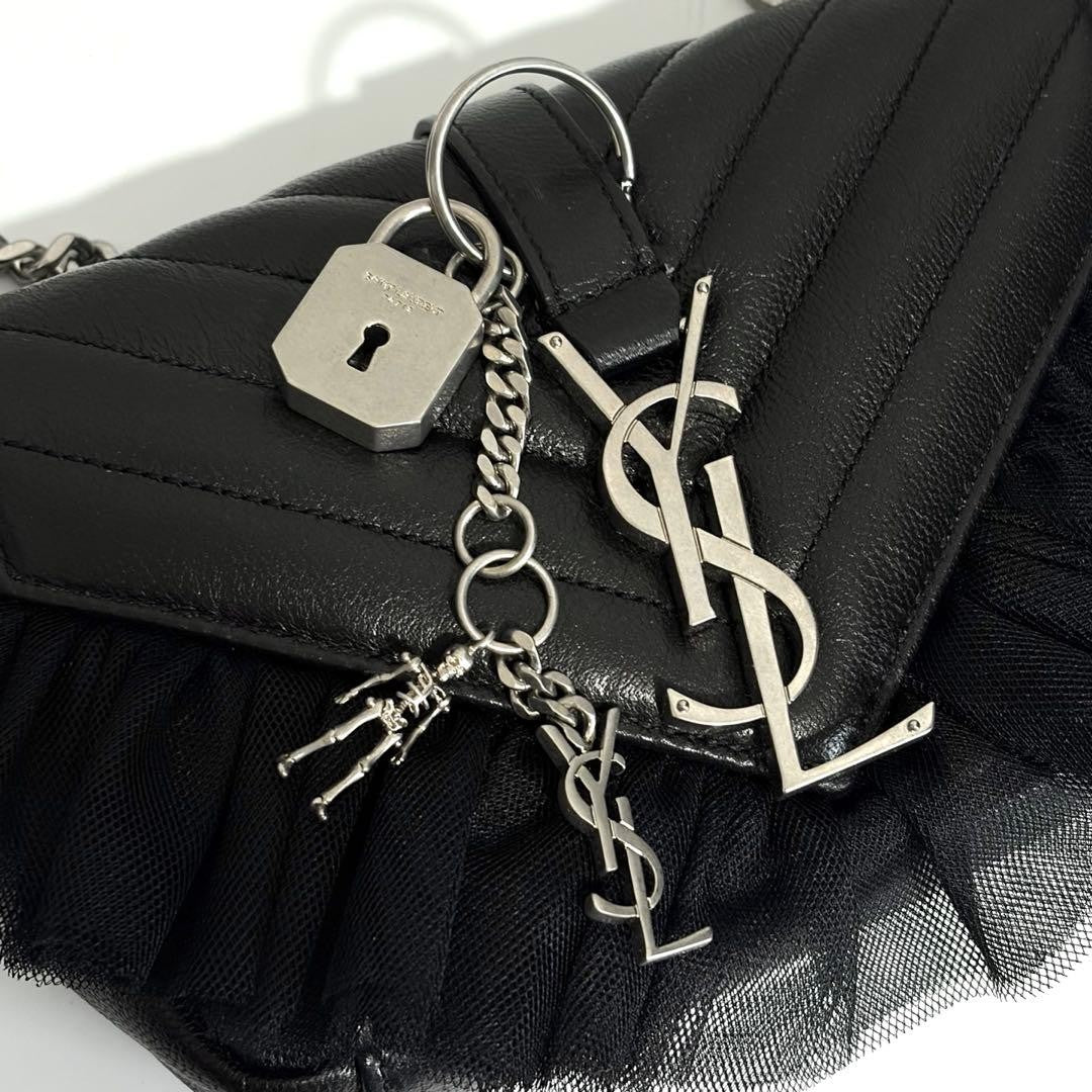 Yves Saint Laurent Extreme Paris Shoulder Bag, Black