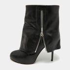 Giuseppe Zanotti Black Leather Mid-Calf Boots