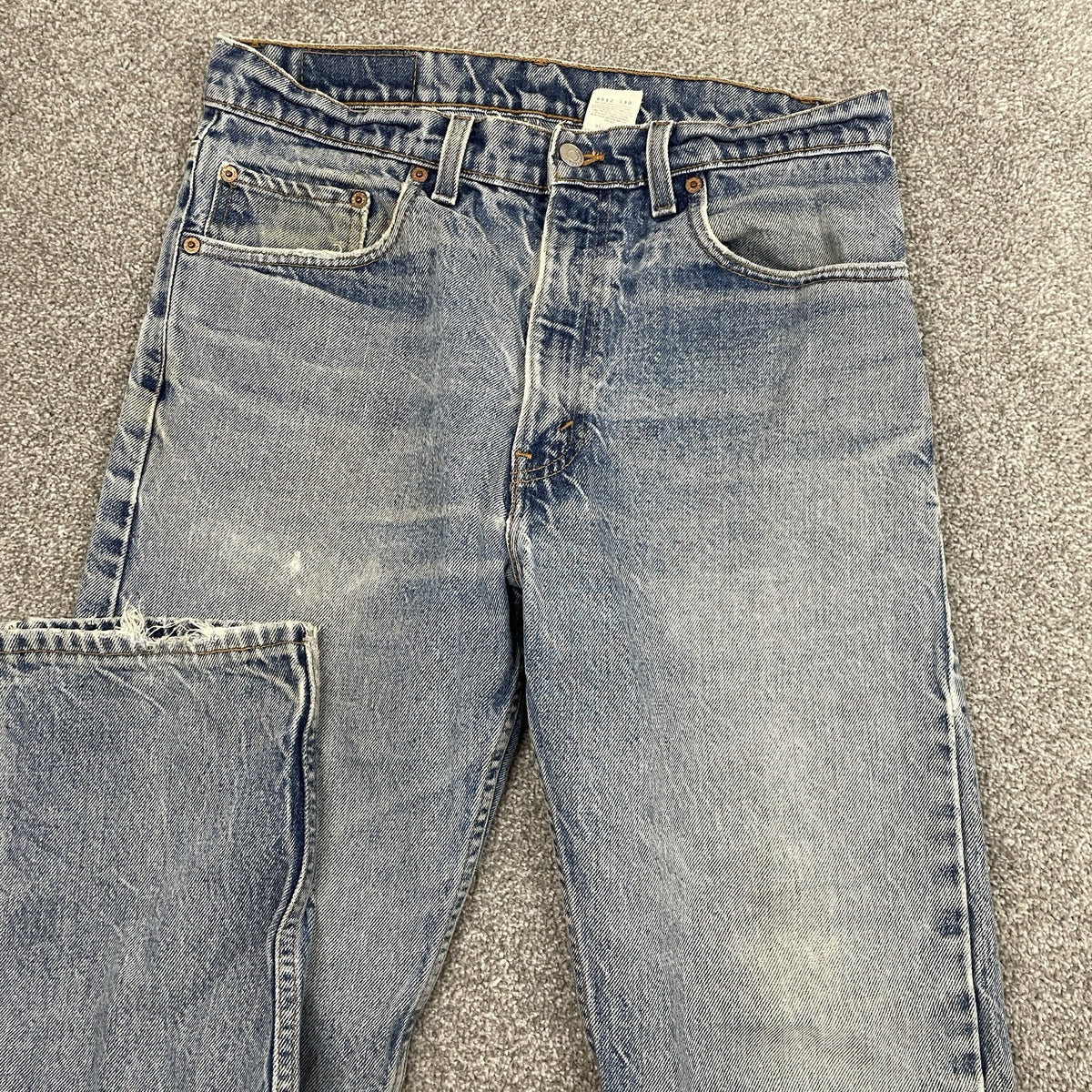Levi's 505 Distressed Denim Jeans, Faded Wash