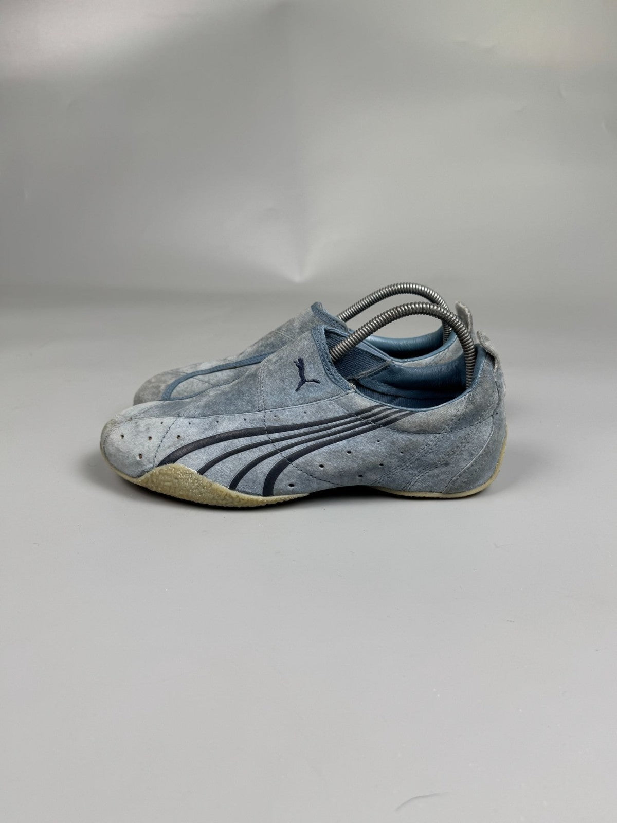 Puma Uke Vintage Blue Suede Sneakers, Women's US 7