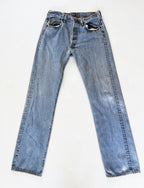 Levi's 501 Straight Fit Denim Jeans, Blue Light Wash