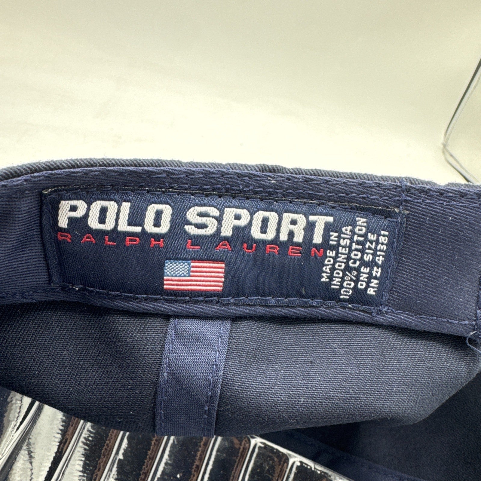 Polo Sport Ralph Lauren USA Flag Strapback Cap, Navy